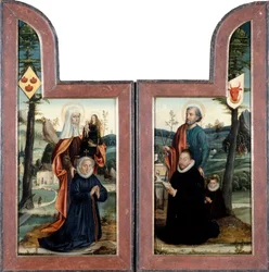 Triptych with St Peter and St Anne, Front, 16th Century