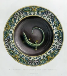 Plate with Lizard - Ceramic Plate, in 