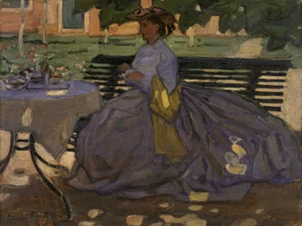 Woman Seated in a Garden, c.1910