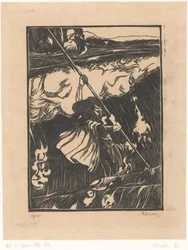 Cuchulainn Fighting the Waves