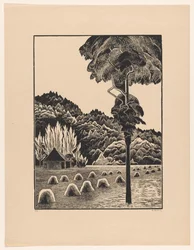 Dune Landscape with Haystacks
