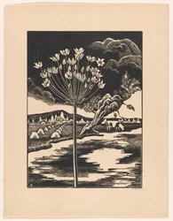 Swan Flower in a Landscape