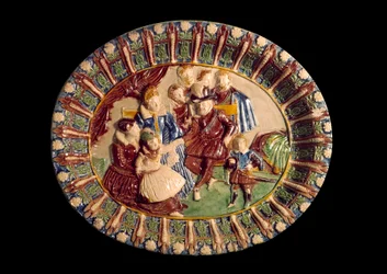 Dish representing Henri IV and his family