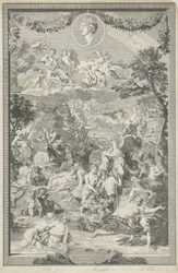 Allegorical Title Page with Various Scenes from Ovid