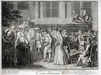 Jewish Wedding in the Jewish German Community (engraving)