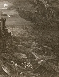 Leander Swims Over the Hellespont to Meet his Mistress Hero