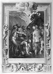 The Danaids, condemned to fill perforated vessels with water, 1733
