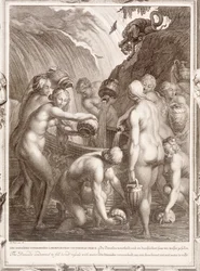 The Danaids Condemned to Fill Bored Vessels with Water, 1730