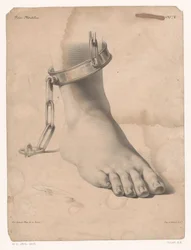 Study of Foot with Chained Ankle (series title: Small Drawing Examples)