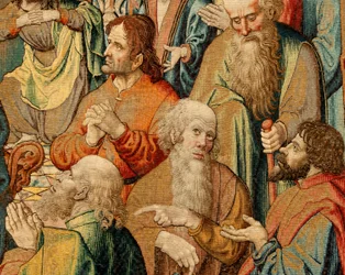 Flemish tapestry. Passion of Jesus (Passion of Christ or Passion of the Lord, Pentecost). National Heritage, inventory number 10005817.