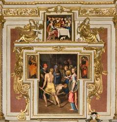 Chapel of Our Lady of the People, Second Span North Side, Decollation of the Baptist, On the Sides St. Peter and St. Paul, Banquet of Herod