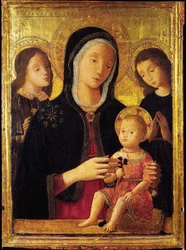 Virgin and Child with Two Angels