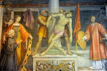 Jesus tied to column