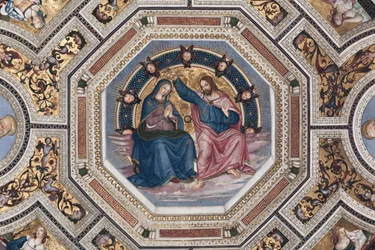 The Coronation of the Virgin Voute of the Choir by Pinturicchio (Bernardino di Betto) (1454-1513) - 1508-1510 Basilica of Santa Maria del Popolo (Church of Santa Maria del Popolo), Rome