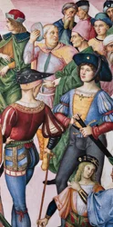 The Piccolomini Library, North East Wall: Aeneas Sylvius is Crowned Poet Laureate by the Emperor Frederick III, July 27