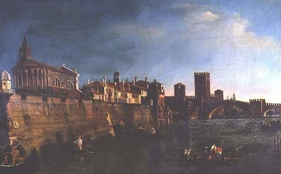 View of Verona with the Castello Vecchio and the Ponte Vecchio