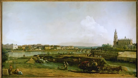 Dresden, Germany, Seen from the Left Bank of the Elbe, Below the Fortifications