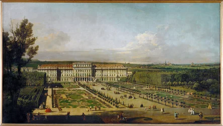 Schoenbrunn Castle in Vienna, Austria, Seen from the Gardens
