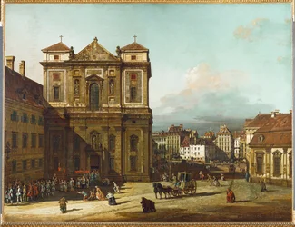 The Freyung in Vienna, Austria, as Seen from the Northwest