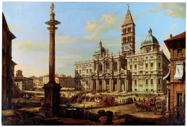 The Piazza and Church of Santa Maria Maggiore in Rome, 1739
