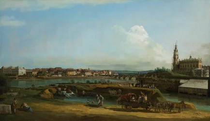 View of Dresden with the Hofkirche at Right