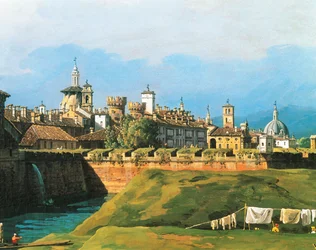 View of Turin from the side of the Royal Garden