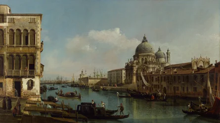 View of the Grand Canal: Santa Maria della Salute and the Dogana from Campo Santa Maria Zobenigo, c.1743