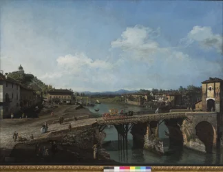 View of the Ancient Bridge over the Po in Turin