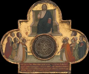 Christ Enthroned with Saints, ca. 1325