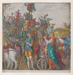 Sheet 3: Trophies of war, from The Triumph of Julius Caesar