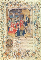 The Author Presents His Book to the Councillors of Barcelona in the Presence of Queen Maria, Wife of Alfonso V
