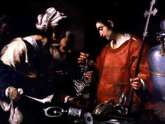 St. Lawrence Distributes His Wealth to the Poor