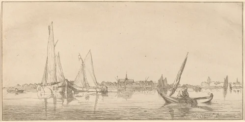 River with Town, 1775