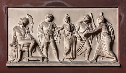 Briseis Is Led Away from Achilles by Agamemnon