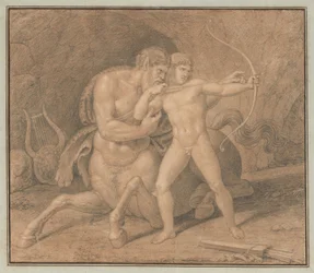 Chiron Teaching Achilles to Shoot with the Bow