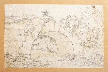 The Ponte de Nono bridge over the Marrano river, outside Rome (?)