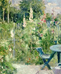 Hollyhocks Roses, 1884