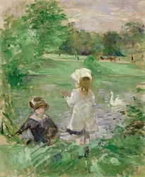On the lakeside, 1883