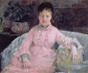 Portrait of a Woman in a pink dress