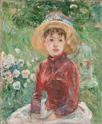 Young Girl on the Grass, the Red Bodice, Mademoiselle Isabelle Lambert, 1885.