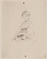 Young Girl with Cat (Julie Manet)