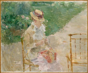 Young Woman Knitting