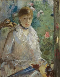 Young woman sitting in front of a window, called Summer, 1879