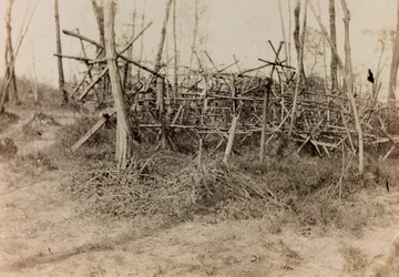Album of the First World War in Friuli-Venezia Giulia: defensive obstacle (cavalli di Frisia), 05/1916