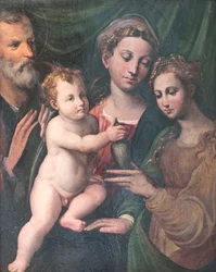 Virgin and Child with St Joseph and St Mary Magdalen