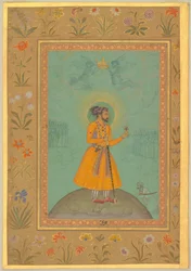 Jujhar Singh Bundela Kneels in Submission to Shah Jahan