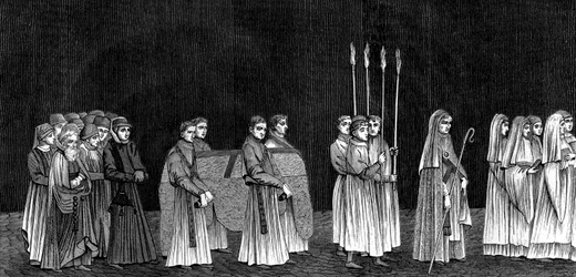 Rector of the university and a procession of monks of Saint-Victor