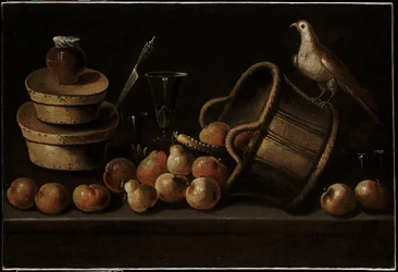 Still Life with Fruit and a Bird