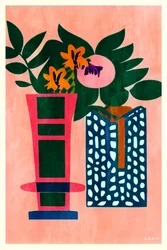 Vibrant Botanical Vases