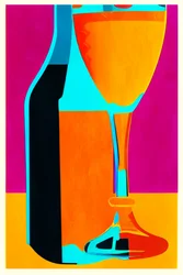 Vibrant Wine Glass Bottle